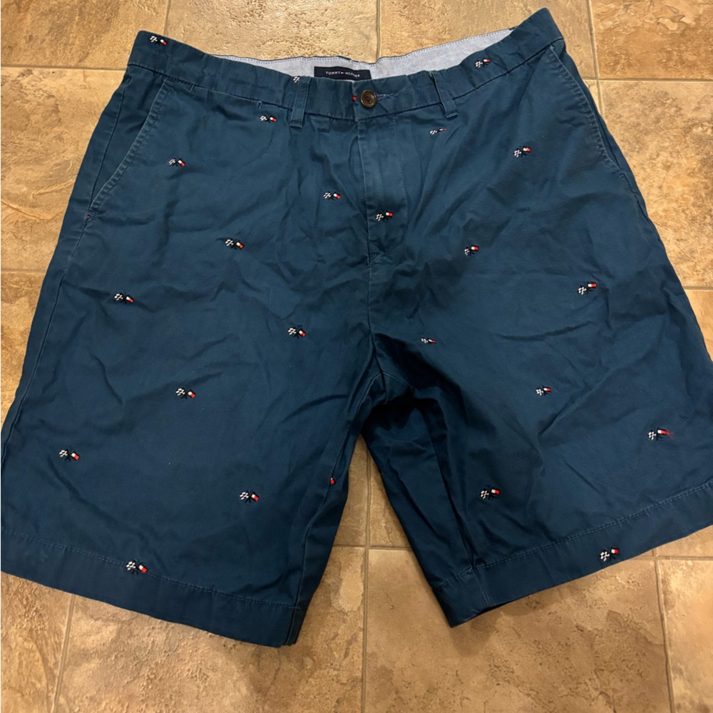 Tommy Hilfiger Blue and White Shorts